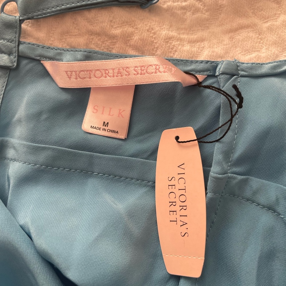 Victoria’s Secret light blue silk slip